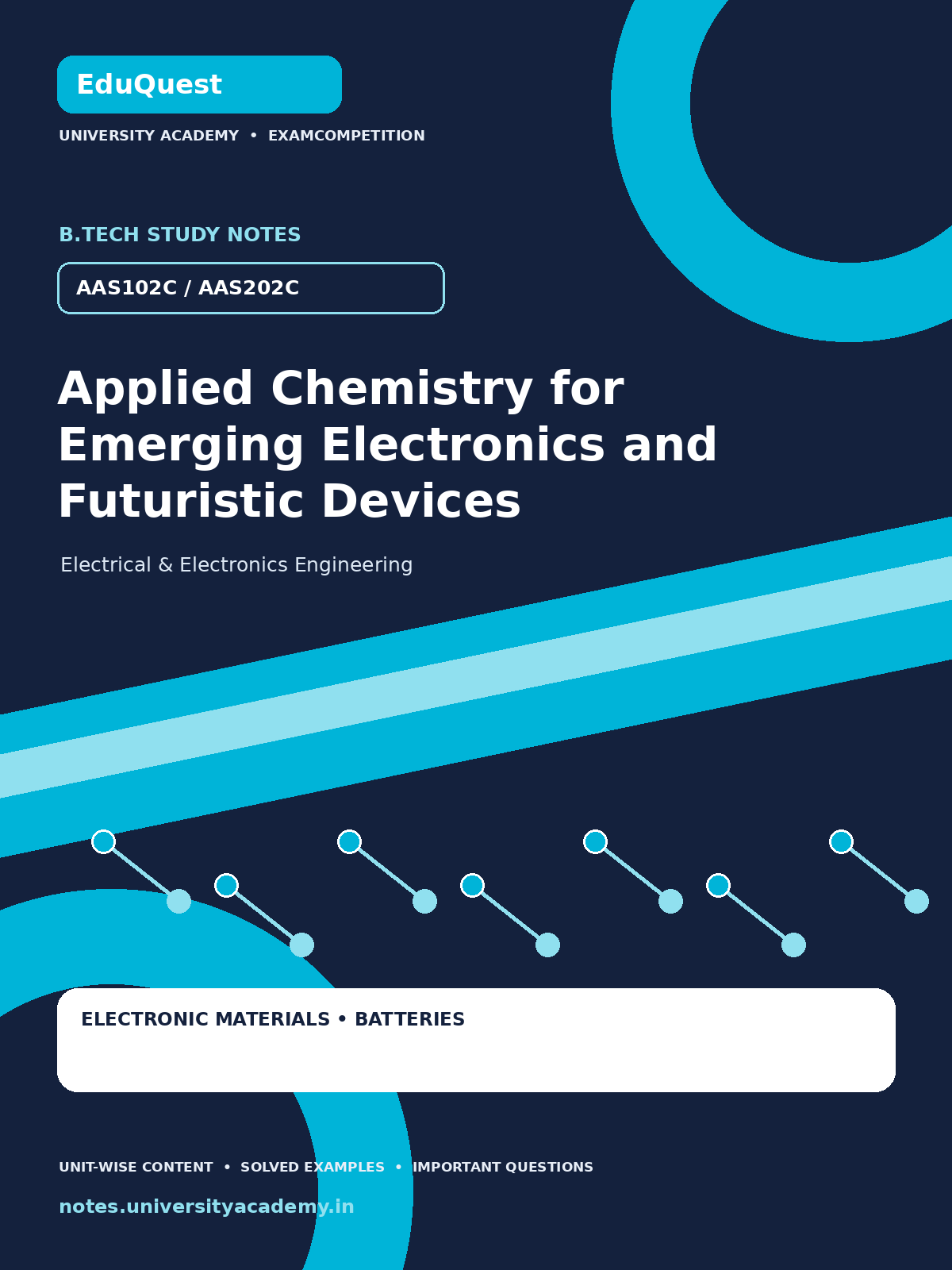 Cover of AKTU B.Tech. AAS102C / AAS202C Applied Chemistry for Emerging Electronics and Futuristic Devices Complete Unit-Wise Notes