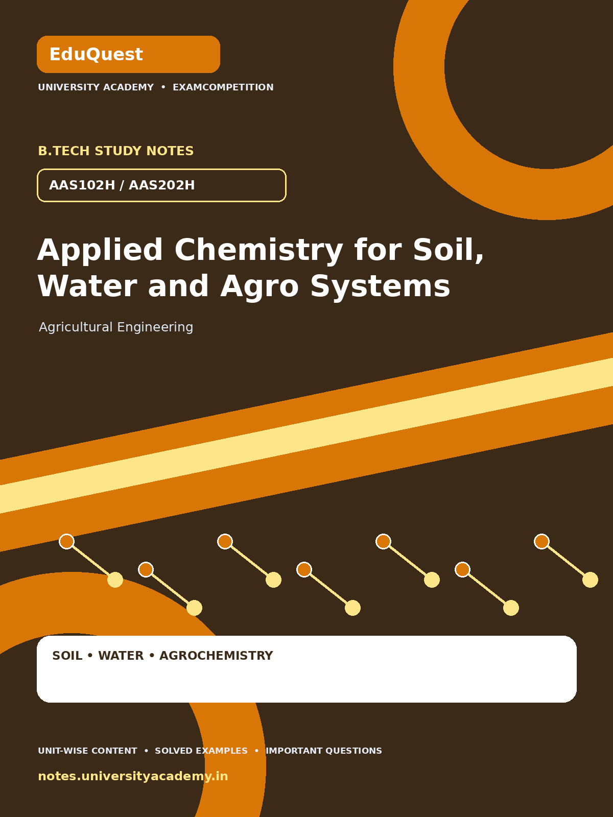 Cover of AKTU B.Tech. AAS102H / AAS202H Applied Chemistry for Soil, Water and Agro Systems Complete Unit-Wise Notes