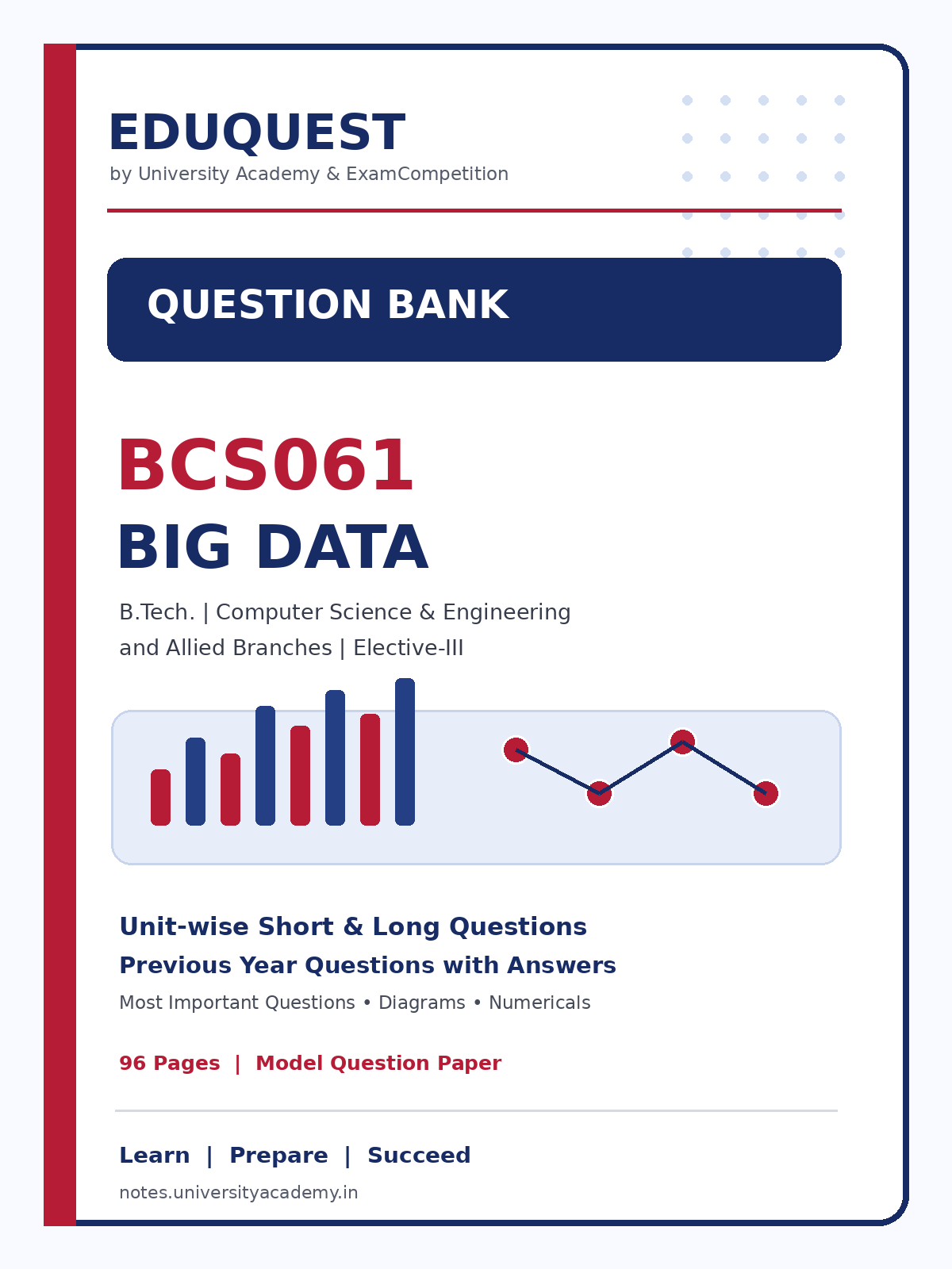 Cover of AKTU B.Tech BCS061 Big Data Question Bank with Previous Year Questions and Answers