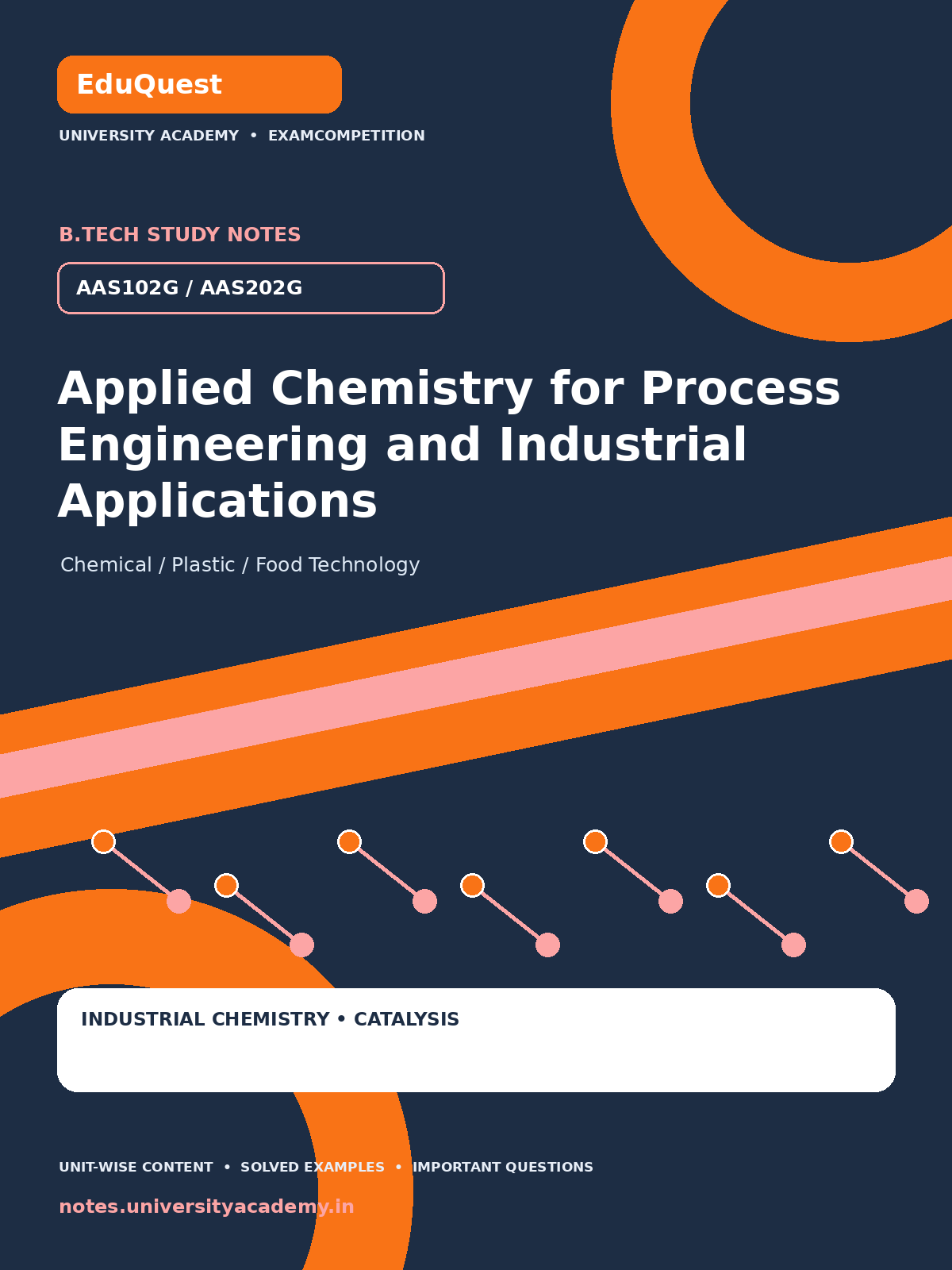 Cover of AKTU B.Tech. AAS102G / AAS202G Applied Chemistry for Process Engineering and Industrial Applications Complete Unit-Wise Notes